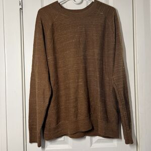 Gap Sweater Mens XL Orange Crew Neck Pullover Cotton Long Sleeve